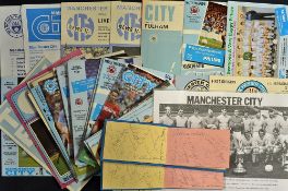 Collection of Manchester City home football programmes mostly 1960s onwards content includes some