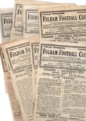 Fulham Football Programmes Home programmes from season 1946 / 1947 (13) Good