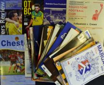 Selection of friendly match football programmes to include non-league and league v foreign