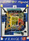 Selection of Football World and European Cup Posters includes Wembley Stadium, 1996 European