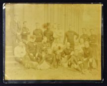 1892-93 University College of Wales Football Team Sepia Photograph mounted measuring 25 x 20cm