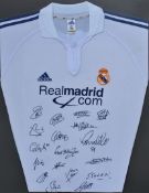 2001-2002 Signed Real Madrid Champions League Winners football shirt extensively signed including