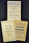 1946 England v Switzerland football programme date 11 May at Chelsea, also includes 2x Various