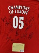 2005 Liverpool Champions of Europe Signed football shirt 'Champions of Europe 05' to the back and