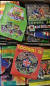 Quantity of Various football stickers albums many incomplete including Paninis Football 78, 80,