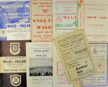 Selection of 150s onwards Wales International football programmes to include 1945 v England, 1951