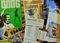 Quantity of 1970/80s Wolverhampton Wanderers home football programmes does include some aways,