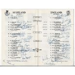 1964 Scotland (Runners Up) v England Calcutta Cup signed rugby programme - played at Murrayfield and