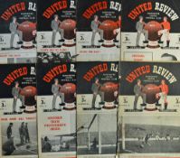 Collection of 1950s Manchester United home football programmes to include 1948/49 Aston Villa,