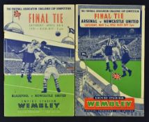 1951 FA Cup Final Blackpool v Newcastle United football programme t/w 1952 FA Cup Final Arsenal v