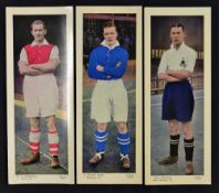 Topical Times Football Card selection including 1936 Pane portraits in colour, 1937 Triple portraits