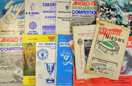 Selection of Manchester United away football programmes mainly in Europe and to include 1963/64