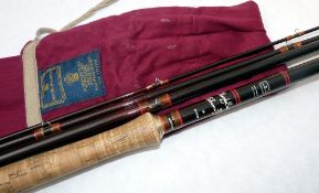 ROD: Hardy Sovereign Salmon Fly Rod, 15'- 4 pce, burgundy carbon, 24" cork handle, with anodised