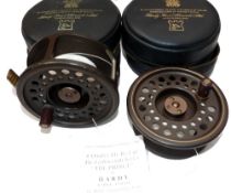 REEL & SPOOL: Hardy The Golden prince alloy fly reel, First Edition No 606, line 9/10 ,bronze