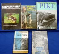 British Carp Study Group - "Carp, Carp, Carp" 1st ed 1973, glossy S/b, Buller, F - "Pike" 1st ed