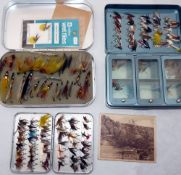 FLIES: Collection of trout and salmon flies in three Wheatley and other fly boxes, assorted patterns