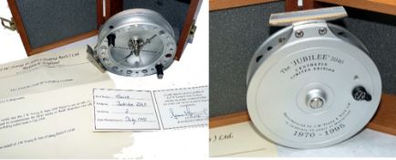 REEL: Fine JW Young Jubilee 2040 Aerial style Centrepin reel, one of only 6 specially manufactured