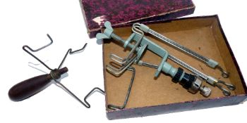 ACCESSORIES: (2) An Elwye folding 3 arm metal line drier, similar to Hardy Hotspur, with screw G