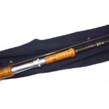 ROD: Hardy Favourite Graphite Spinning rod, 10' 2 piece, 1 ¾ oz., purple whipped guides, 27"