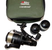 REEL & SPOOLS: (3) Shimano 6010 baitrunner GT reel, twin handled, 4 bearings, free spool, rear drag,