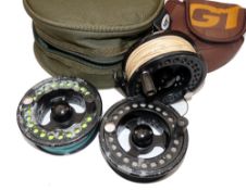 REEL & SPOOLS: (3) Okuma Integrity 8/9 large arbour trout fly reel, rear disc adjuster, c/w 3