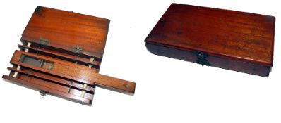 LINE WINDER: Fine Victorian book style cast and float winder in mahogany with brass fittings, 7"