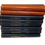 WATERLOG MAGAZINES: Complete set of Waterlog magazines, volumes 1-48, in eight half leather bound