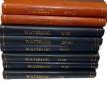 WATERLOG MAGAZINES: Complete set of Waterlog magazines, volumes 1-48, in eight half leather bound