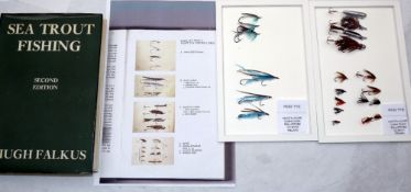 BOOK & FLIES: Faulkus, H "Sea Trout Fishing" 2nd edition 1975 (the best edition), with examples of