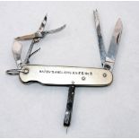 ANGLER'S KNIFE: Hardy No.3 Angler's Knife, c/w full set of blades, disgorgers, scissors and