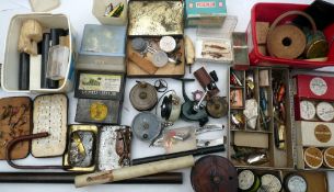 ACCESSORIES & REELS: Mixed collection of reel parts/spares incl. a 2.75" Allcock alloy fly reel,