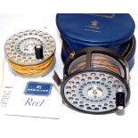 REEL & SPOOL: (2) Hardy Zenith wide drum alloy fly reel in as new condition, rim tension