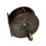 REEL: Hardy Birmingham plate wind reel, 3" diameter, with Rod in Hand and oval logos to faceplate,