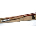 ROD: Sharpe's of Aberdeen Scottie 9'6" 2 piece impregnated cane trout fly rod, bronze ferrules,