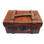 TACKLE CASE: Superb C Farlow & Co block leather salmon tackle carryall case, 10 Charles St London