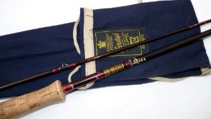 ROD: Hardy Graphite Deluxe 10'6" 2 piece trout fly rod, line rate 7/8, burgundy blank, guides