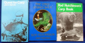 2 x Hutchinson, R - "rod Hutchinson's Carp Book" 1st ed 1981, photos, original limp green