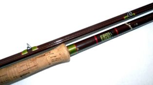 ROD: Hardy Jet salmon fly rod, 12'6" 3 piece Fibalite, green whipped guides, bronze ferrules, rubber