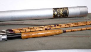 ROD: Hardy The Deluxe Rod" 9' 3 piece + correct spare tip Palakona fly rod, No.4103D, professional