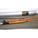 ROD: Hardy The Deluxe Rod" 9' 3 piece + correct spare tip Palakona fly rod, No.4103D, professional