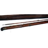 ROD: Early J Enright Castle Connell ladies greenheart trout fly rod with drop rings, 12' 3 piece,