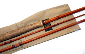 ROD: JS Sharpe of Aberdeen "The Scottie" 13' 3 piece impregnated cane salmon fly rod, line rate 8,