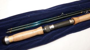 ROD: Masterline 13' 3 piece carbon fibre salmon fly rod, factory sample, rod code BSF1301D label