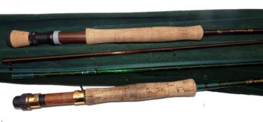 RODs: (2) Bob Church X Weave Rutland 10' 2 piece woven graphite fly rod, line rate 7/9, lined guides