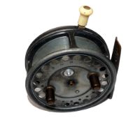 REEL: Hardy The Silex Major 3.75" alloy drum casting reel, black handles, white trigger knob, rim