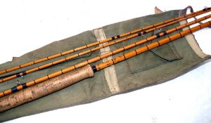 ROD: Hardy The Gold Medal 10' 3 piece Palakona trout fly rod, No.E94853, burgundy close whipped,