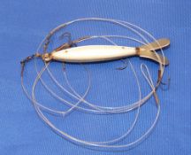 LURE: Very rare silver Pearl minnow (possibly Ustonson) dating from c1770-1855 period. The lure