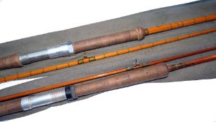 RODS: (2) Hardy No.2 LRH spinning rod, 9'6" 2 piece Palakona, No.H56081, green close whipped, stud