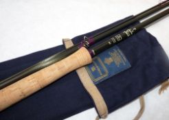 ROD: Hardy Favourite Graphite Salmon Fly Rod in as new condition, 12.5'- 3 pce, grey carbon,