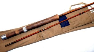 ROD: Farlow Elf 6'10" 2 piece split cane brook trout fly rod, bronze whipped snake guides, bronze